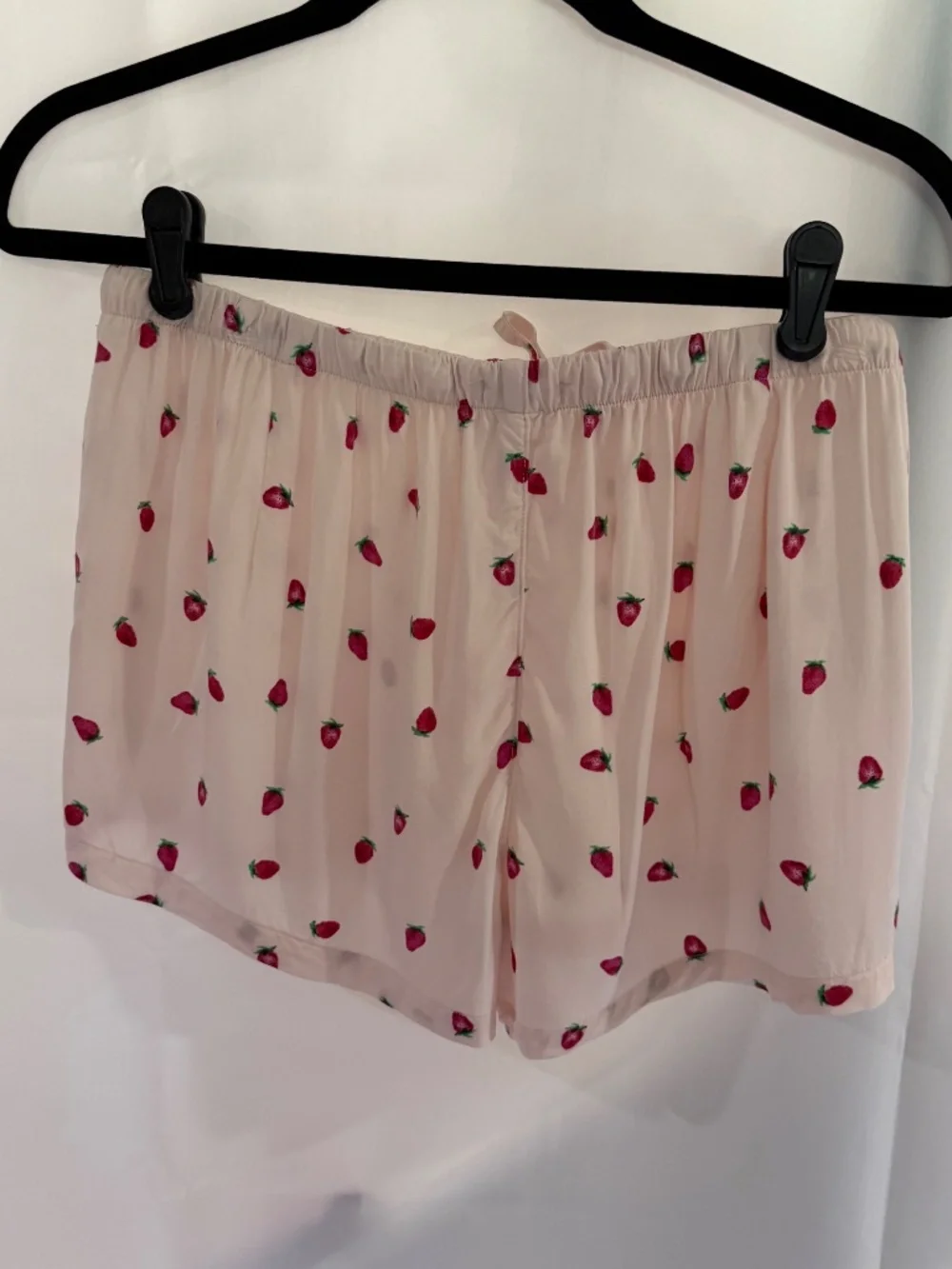 RAILS Light Pink Strawberry Print Short Pajama Set - Size S 100% Rayon